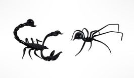Skorpion & Spinne aus Glas