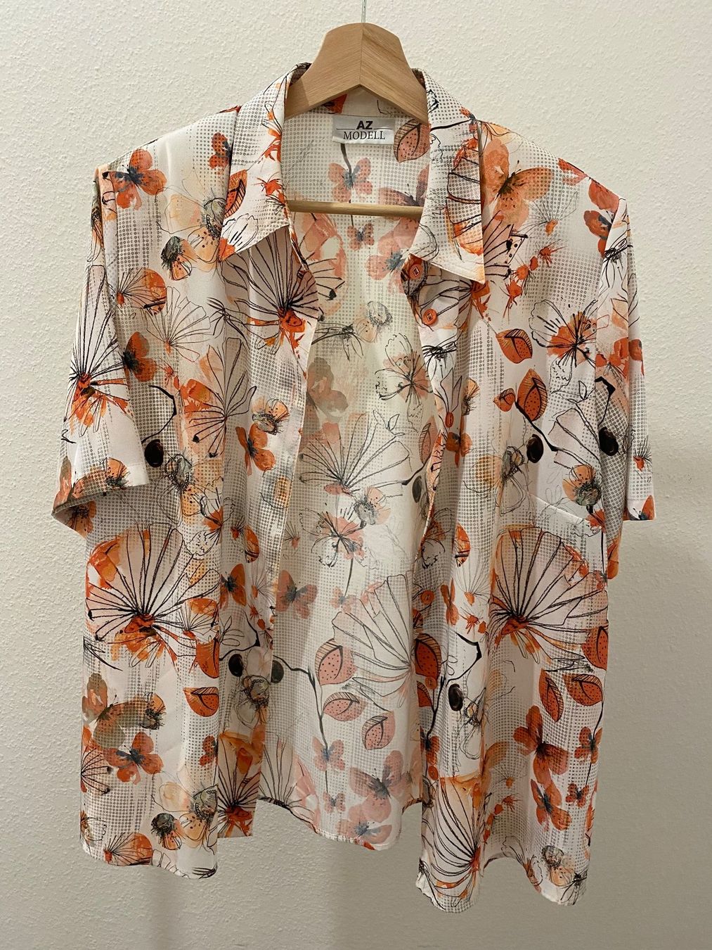 Camicette: AZ Modell Bluse sommerlich rot /orange Gr. 44 – Usato da Pratteln venduto da a23_j2gs 1