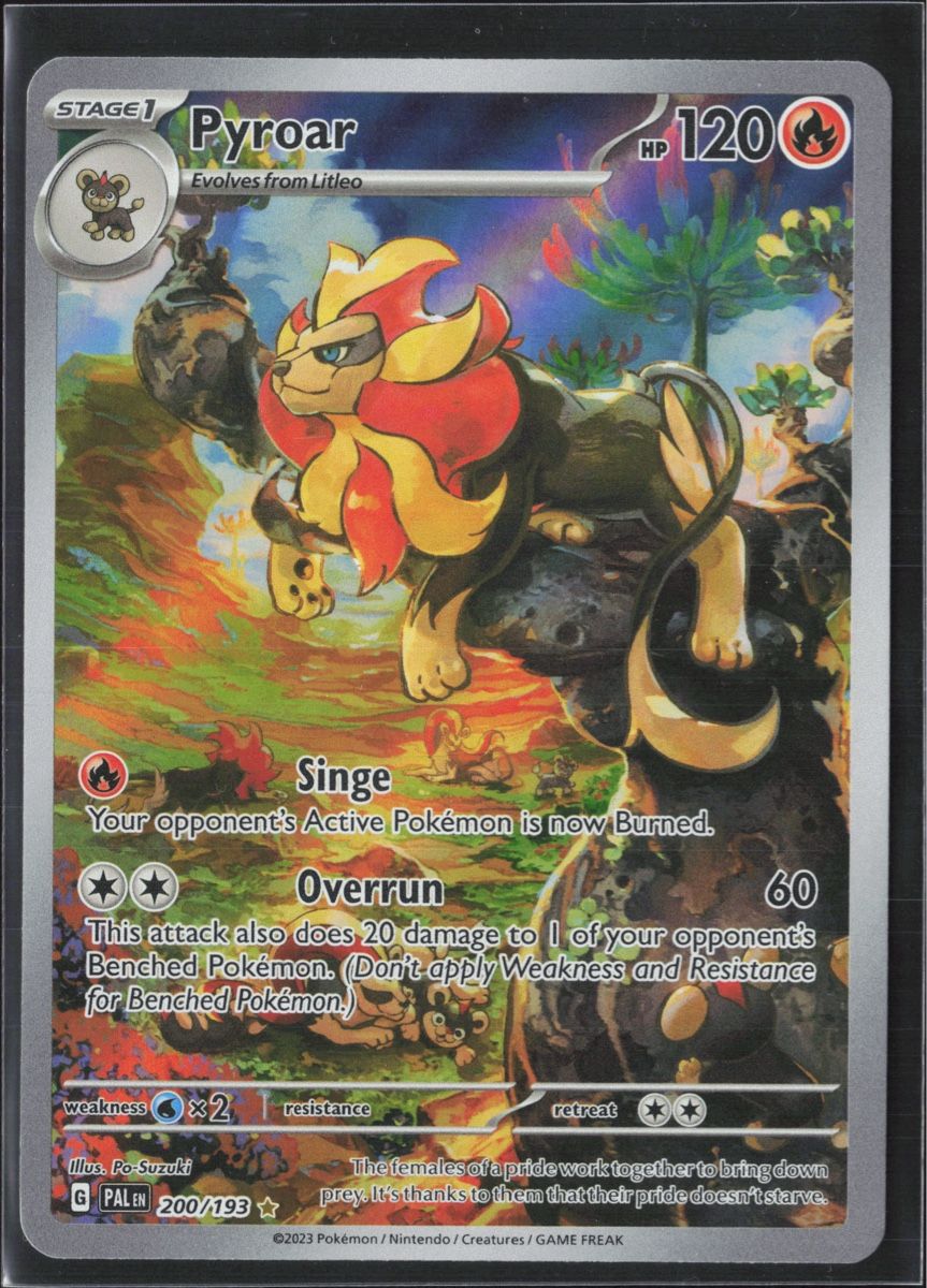 Pokémon Carte collezionabili: POKÉMON / Pyroar / Paldea Evolved / Illustration 🇺🇸 – Usato da Herzogenbuchsee venduto da TCG-High-Quality