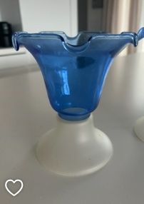 Murano Bicchieri: Oversized 4 blue glass selection, probably Murano – Usato da Zollikon venduto da kmg1 4