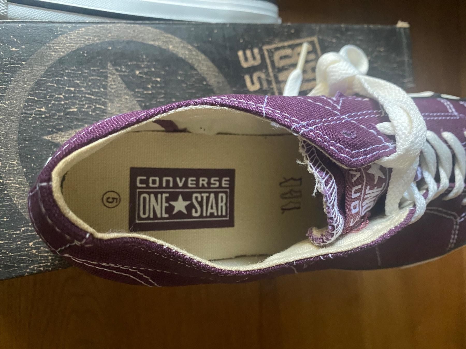 Converse Herrenschuhe: Converse One Star wine / Baskets Converse. Prune taille 37.5 – Neu und originalverpackt aus Gümligen von Xochitl 5