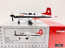 Pilatus PC-7 Swissair HB-HOQ Metall 1/72