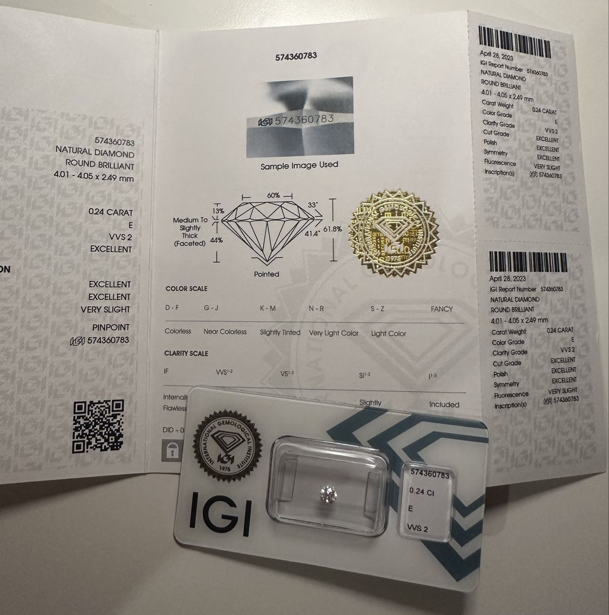 Pietre preziose: Set Brilliant 0.24 Carat VVS2 – Nuovo e nell'imballaggio originale da grenchen venduto da Vykon 1