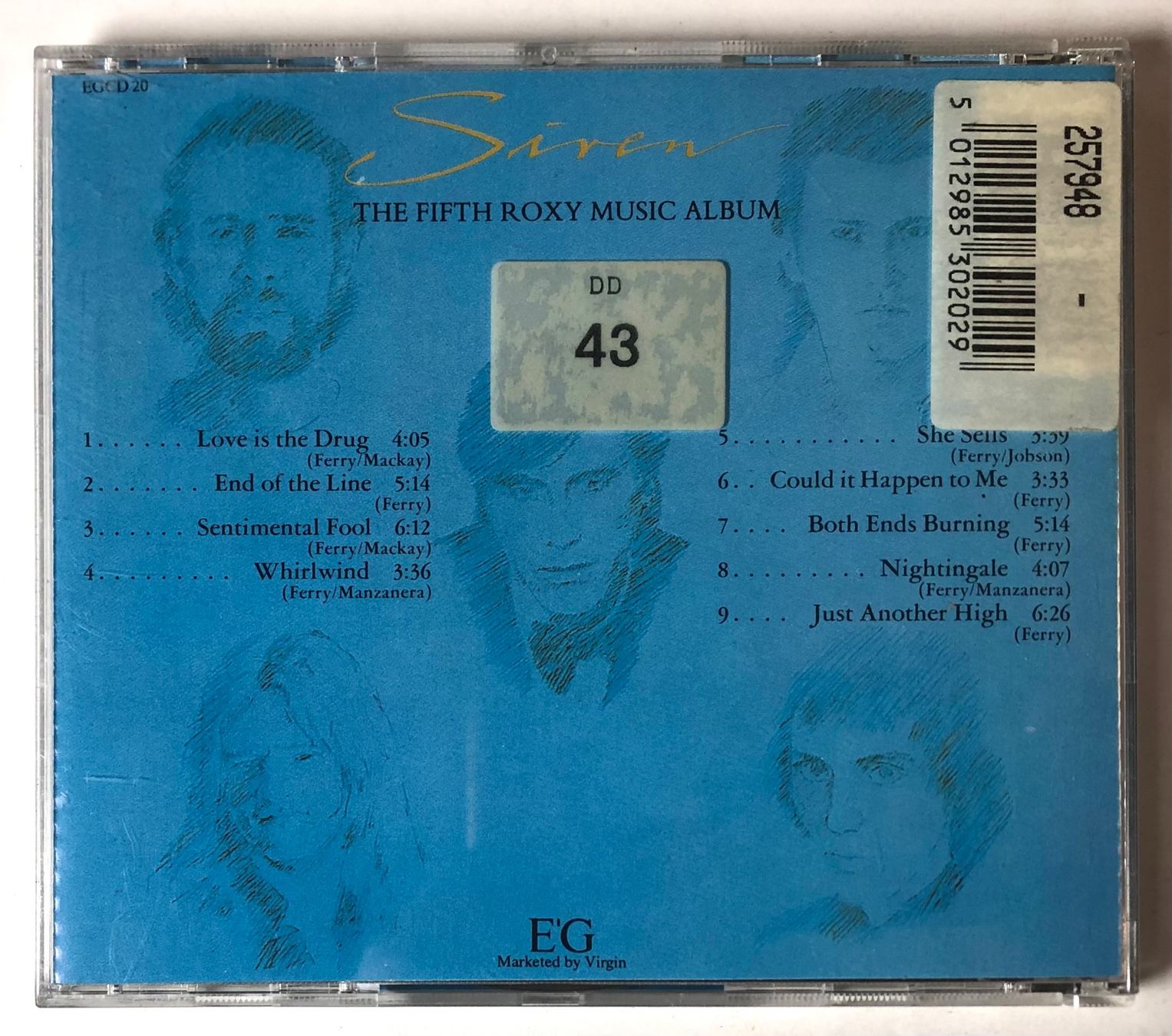 CD: ROXY MUSIC - SIREN – Usato da Poliez-Pittet venduto da Newtown-Records 1