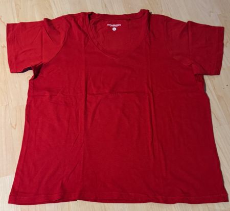 Damen Basic T-Shirt Rot