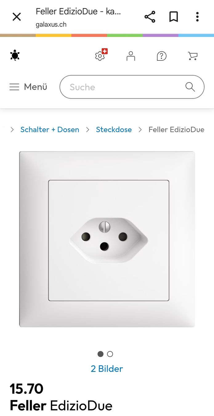 Feller Spine: Feller Einfach Steckdose Typ 13/weiss/ 2 Stk. – Nuovo e nell'imballaggio originale da Chur venduto da Sihar