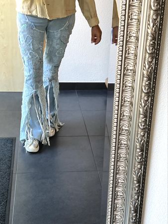 Jean original et unique fait main, Taille 36 👖