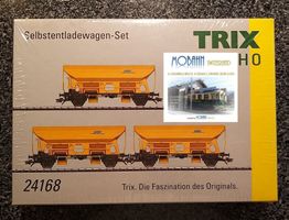 TRIX 24168 - Selbstentladewagen-Set DBG mit Schottereinsatz