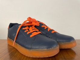 Stylische GEOX Sneaker Gr. 35 neonorange-dunkelblau