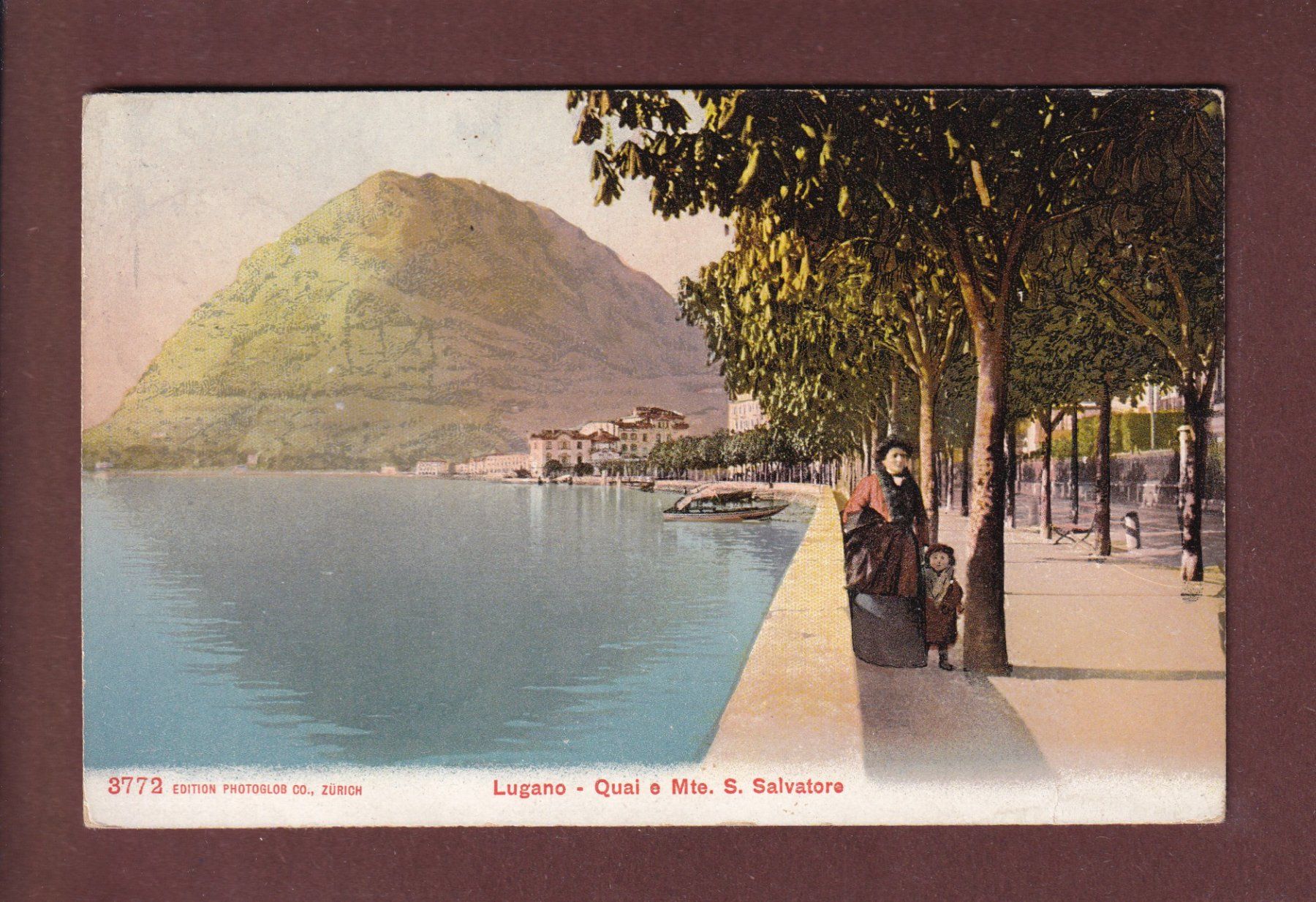 Ansichtskarten: LUGANO - Quai - 1908 – Gebraucht aus Pully von nicecards-shop