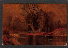 #Oelkunst - Postkarte, Herbststurm  v.Burza Jesienna
