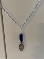 Collier long couleur argent Indian style