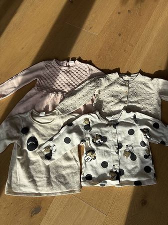 2 Cardigans & Pulli & Strickkleid Gr. 74-80