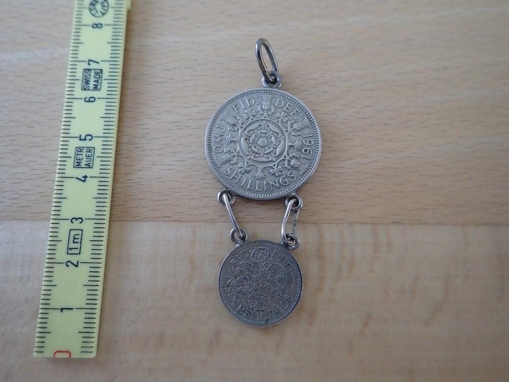 Ciondoli: Anhänger 2 Shillings / 6 Pence 1961 – Usato da Galgenen venduto da Marc98