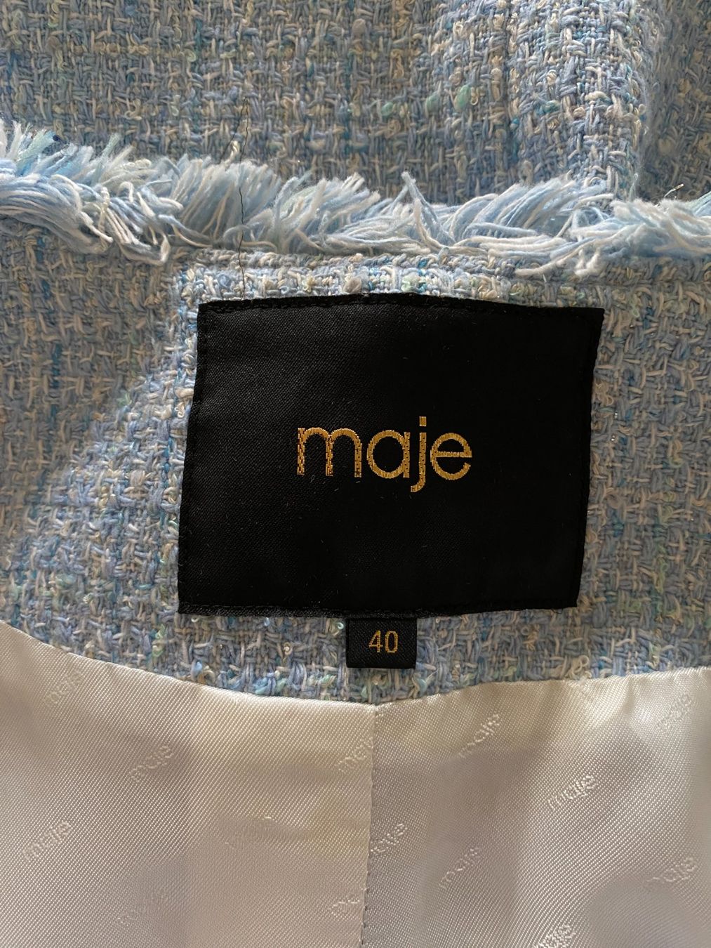Maje Vestes: MAJE: Couture-Jacke, Blau, D-38, NP 379 – D'occasion à Gunten par divertimenti 2