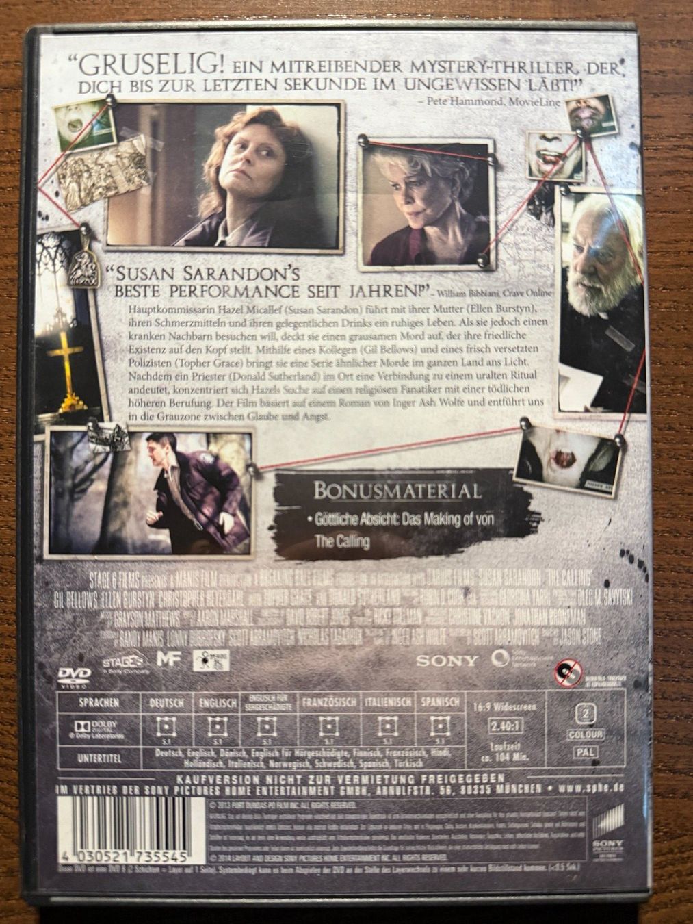 Tutti i DVDs: The Calling - Ruf des Bösen – Usato da Zürich venduto da FilmFreunde 1