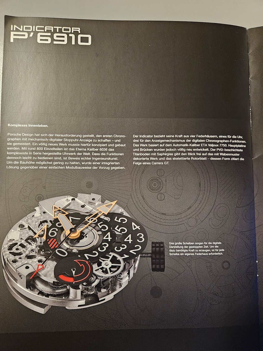 Eterna Documenti: Porsche Design by Eterna Indicator P'6910 Farbkatalog 2008 – Usato da Langendorf venduto da Bruenu 1