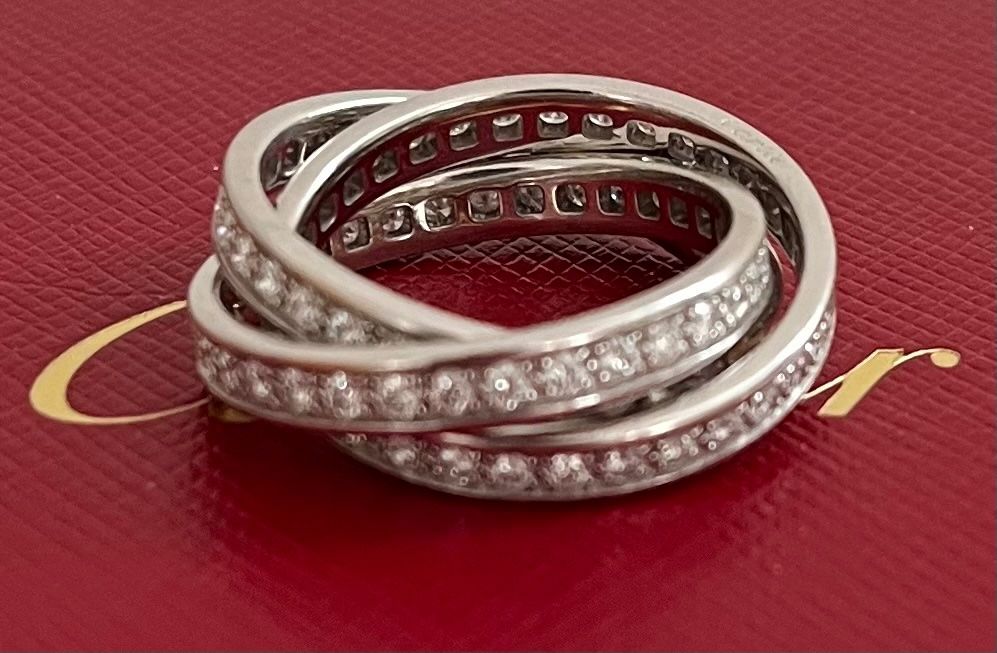 Cartier Ringe: Cartier Trinity Ring Whitegold Diamonds Grösse 54 – Gebraucht aus Zollikon von SVCHGZ 2