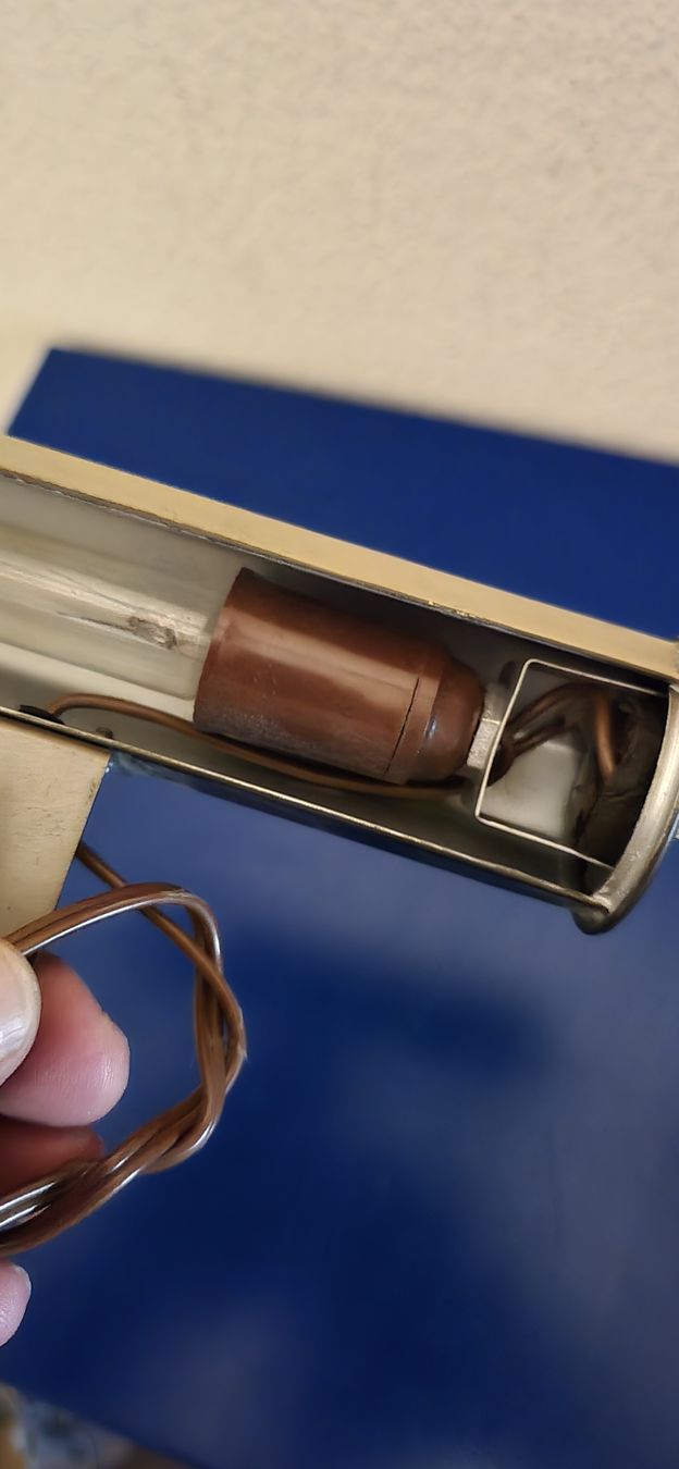 Lampade: Vintage Klemmleuchte,  Alte Bilderlampe  Messing – Usato da Basel venduto da Jcva 1