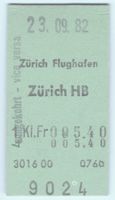 Billette Zürich Flughafen – Zürich HB