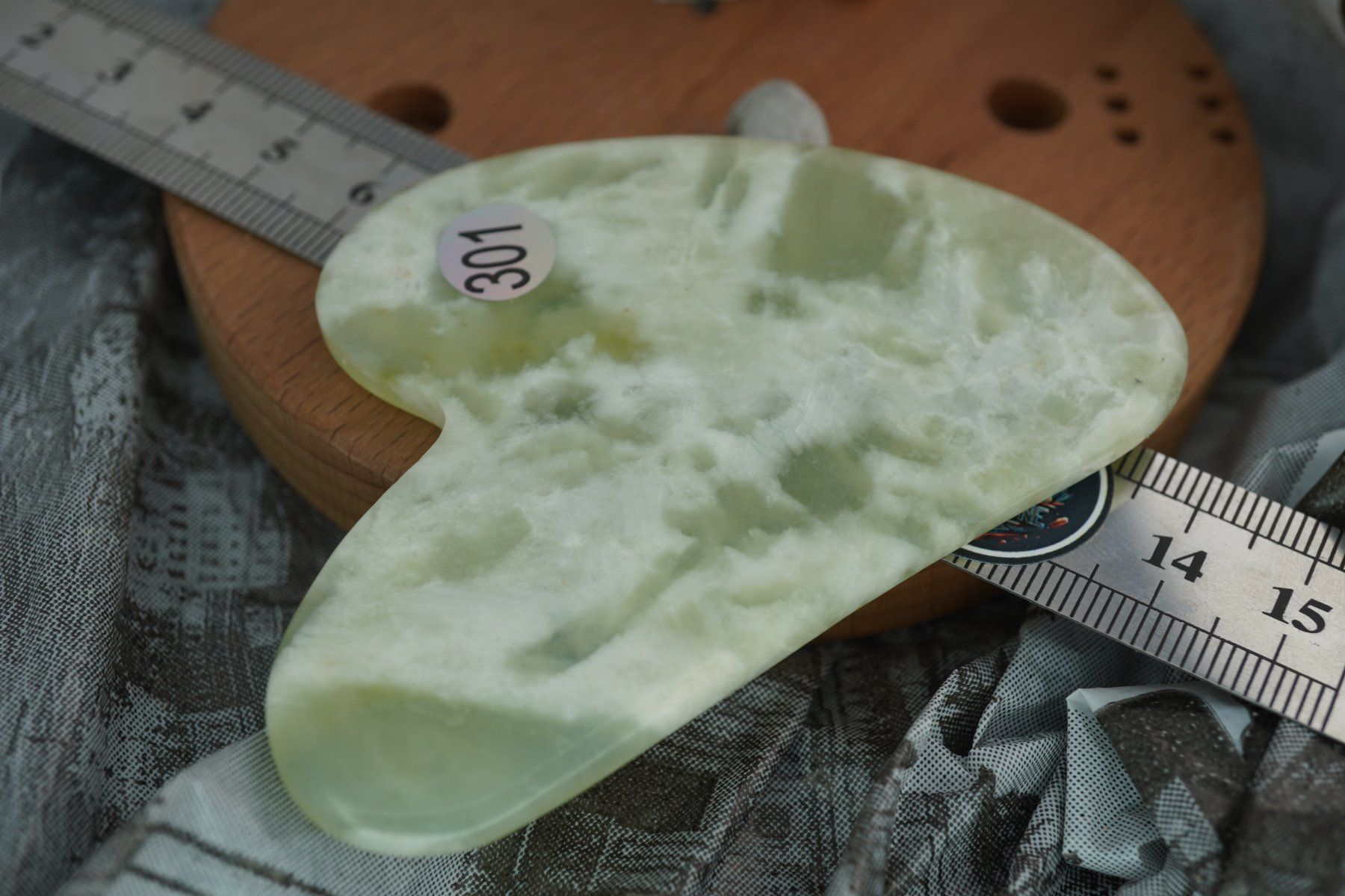 Minerali & Pietre curative: Gua Sha Massage-Stein  Jade Grün  ab 1.- – Nuovo e nell'imballaggio originale da Eschenbach SG venduto da topstone 1