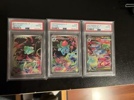 3 Pokemon PSA 10 Karten Bisasam Bisaknosp Bisaflor