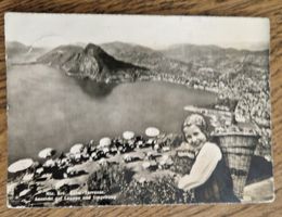 Mte. Bré, Kulm Terrasse, Stempel Mte. Bré 1948, n. Murten