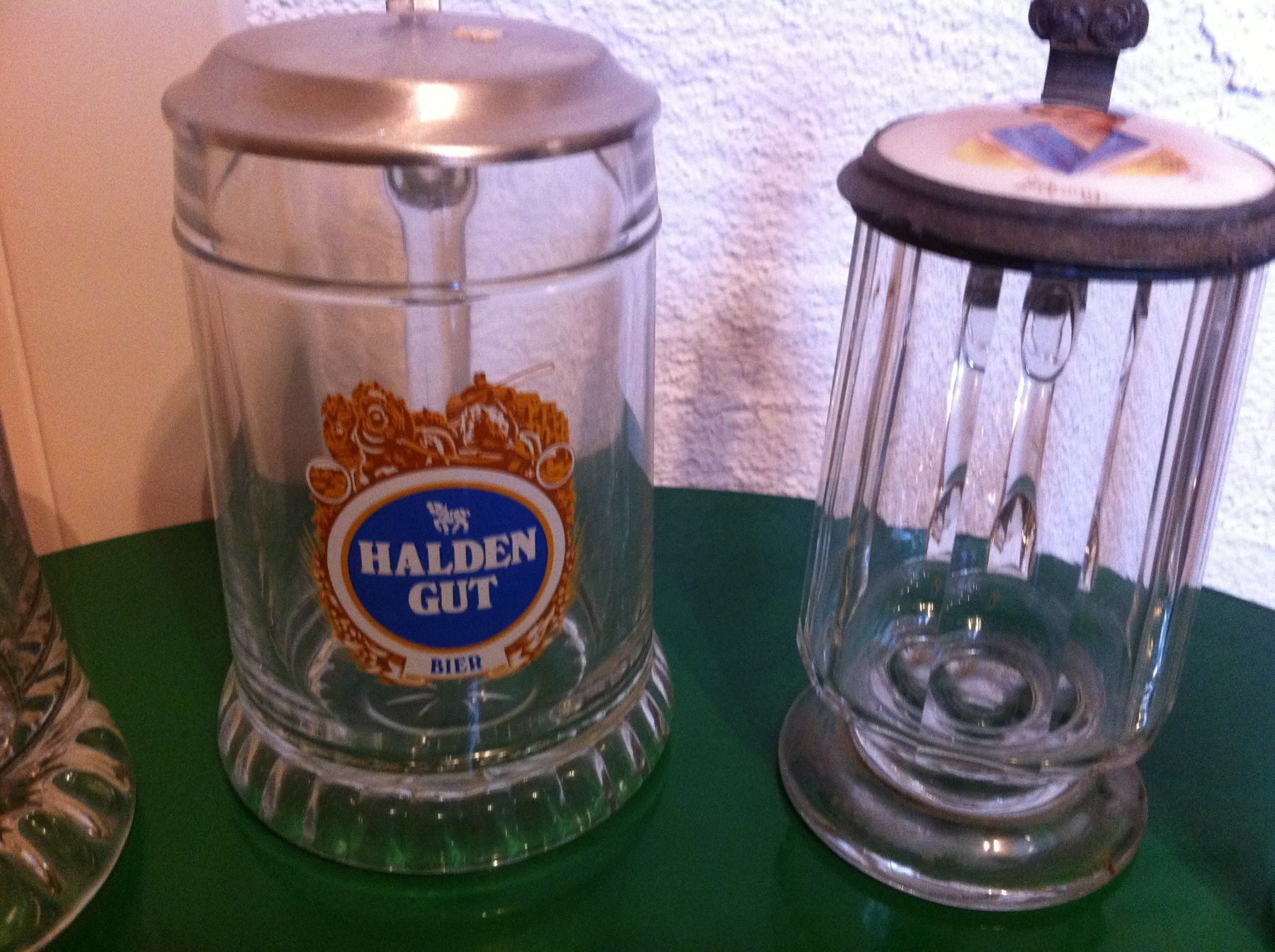 Bicchieri: 5 Bierhumpen Glas mit Deckel – Usato da Brunnen venduto da Artemis53 2