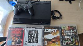 Playstation 3 slim + 4 games