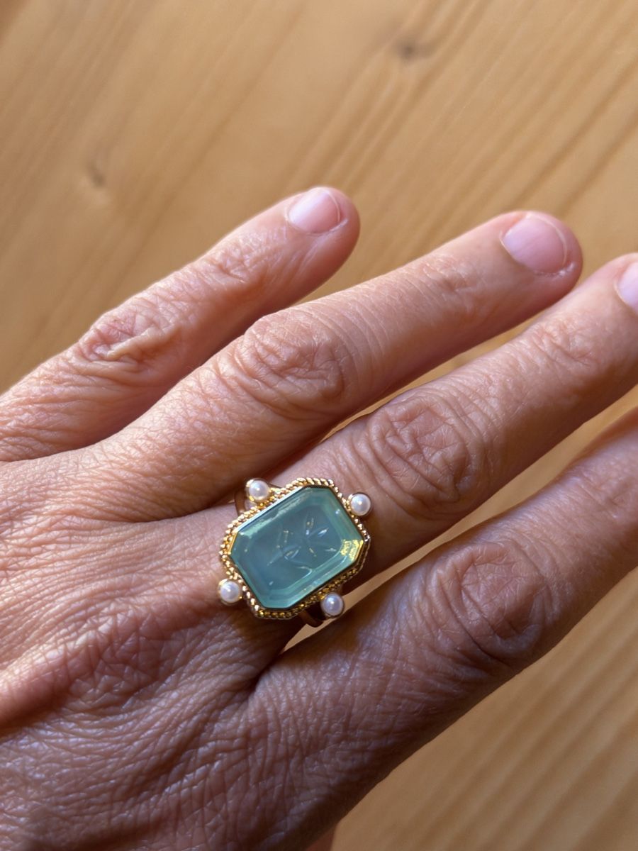Anelli: Ring mit blauem Stein – Usato da Donat venduto da troja007 1