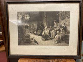 Anker Lithographie "Une histoire du grand-père" rare! (58)