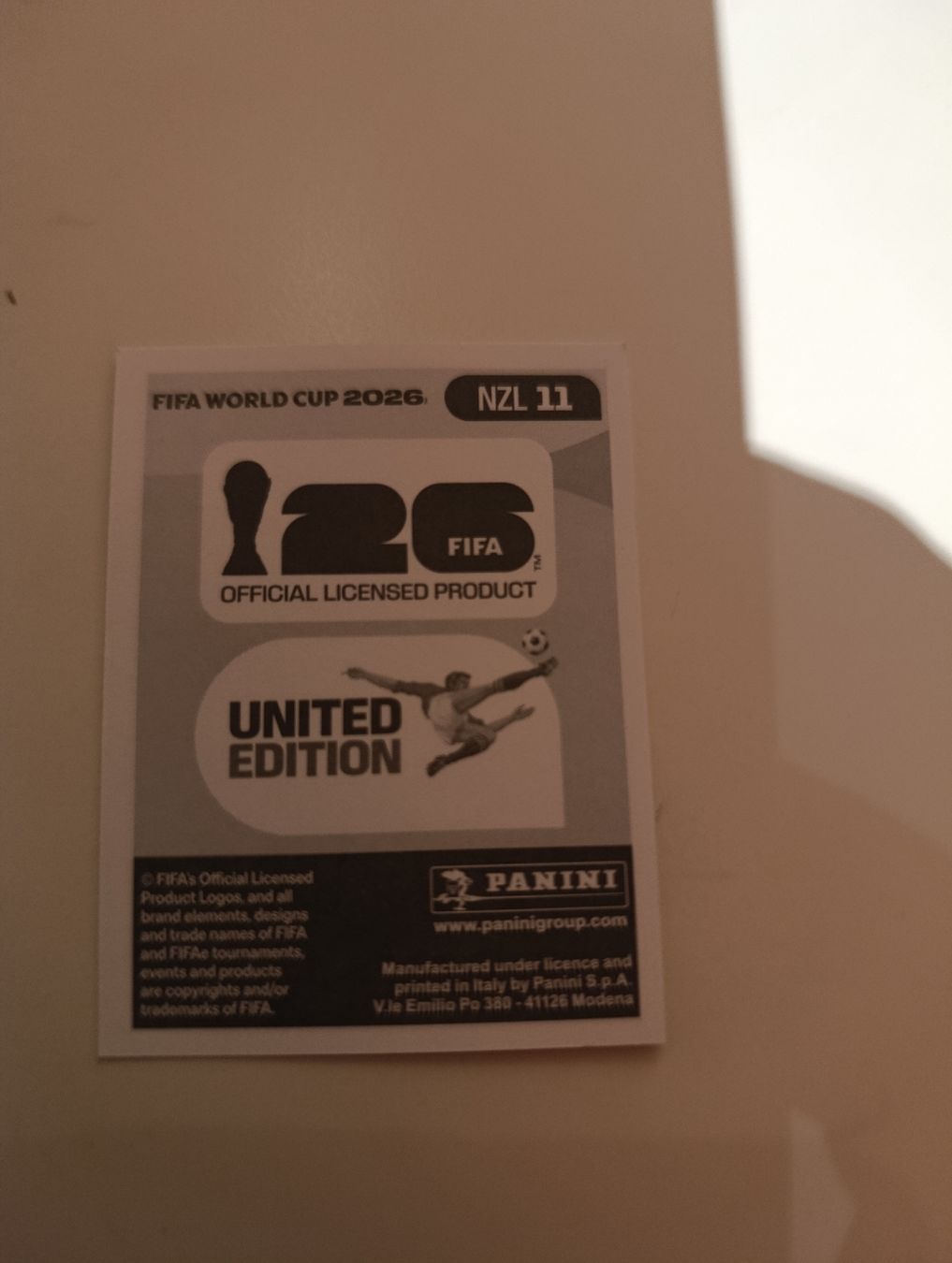 Panini Cartes à collectionner: Panini World Cup 2026 NZL 11 – Neuf (Voir description) à Lavey-Village par pas_7xd2 1