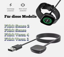 USB Ladekabel Fitbit Versa 3/4/ Sense 1/2 Ladegerät 1Meter