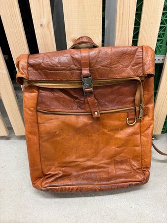 Vintage Leather Backpack - Great Patina