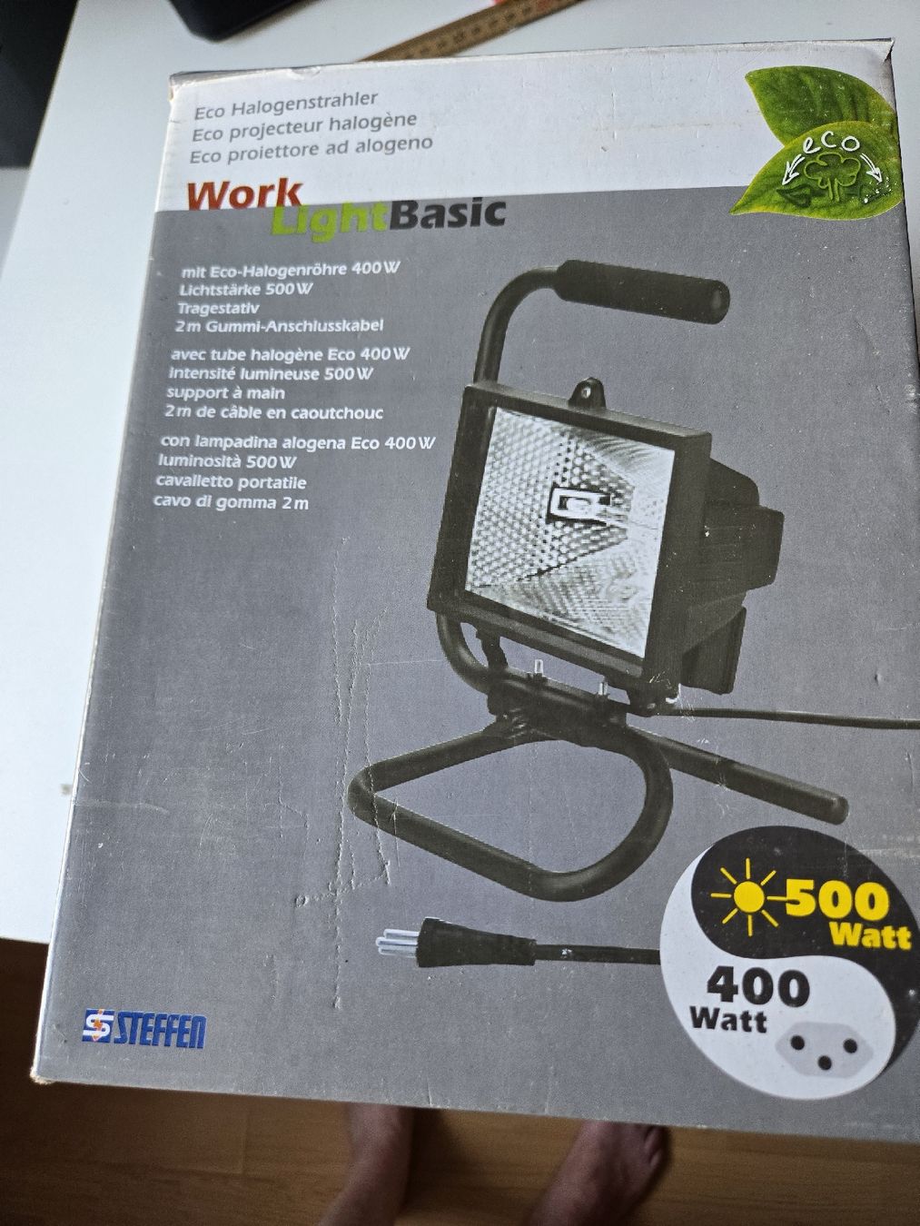 Lampes: Steffen Eco Halogenstrahler Work Light Basic 400W – D'occasion à Grünenmatt par Brauni2 1