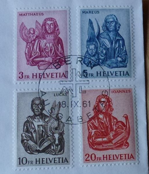 Tutti i francobolli: FDC ++ Evangelisten 1961 ohne Adresse – Usato da Walkringen venduto da Casablanca777 1