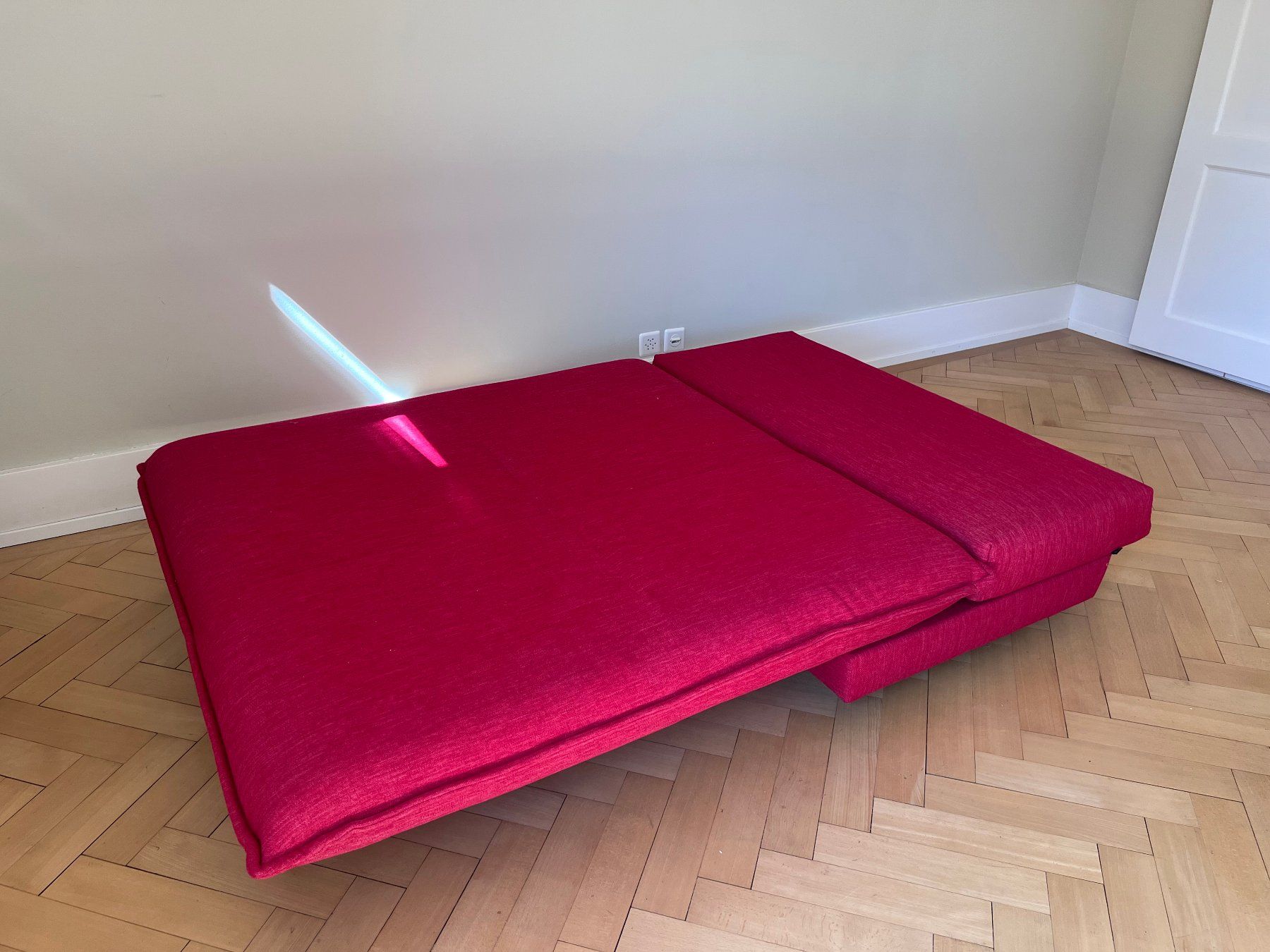 Pfister Sofas: Rotes Bettsofa Schlafsofa Pfister FUN in Rot – Gebraucht aus Wabern von Mkp 2