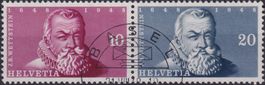 1948: W29+W30 (Blockausschnitt) mit Ersttags-O: BASEL: 100.-