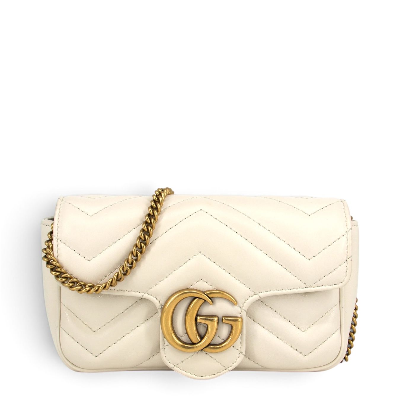 Gucci Borse da donna: Gucci GG Marmont mini crème – Usato da Binningen venduto da Designerlabels