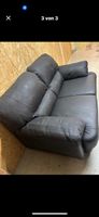 2-er Ledersofa schwarz