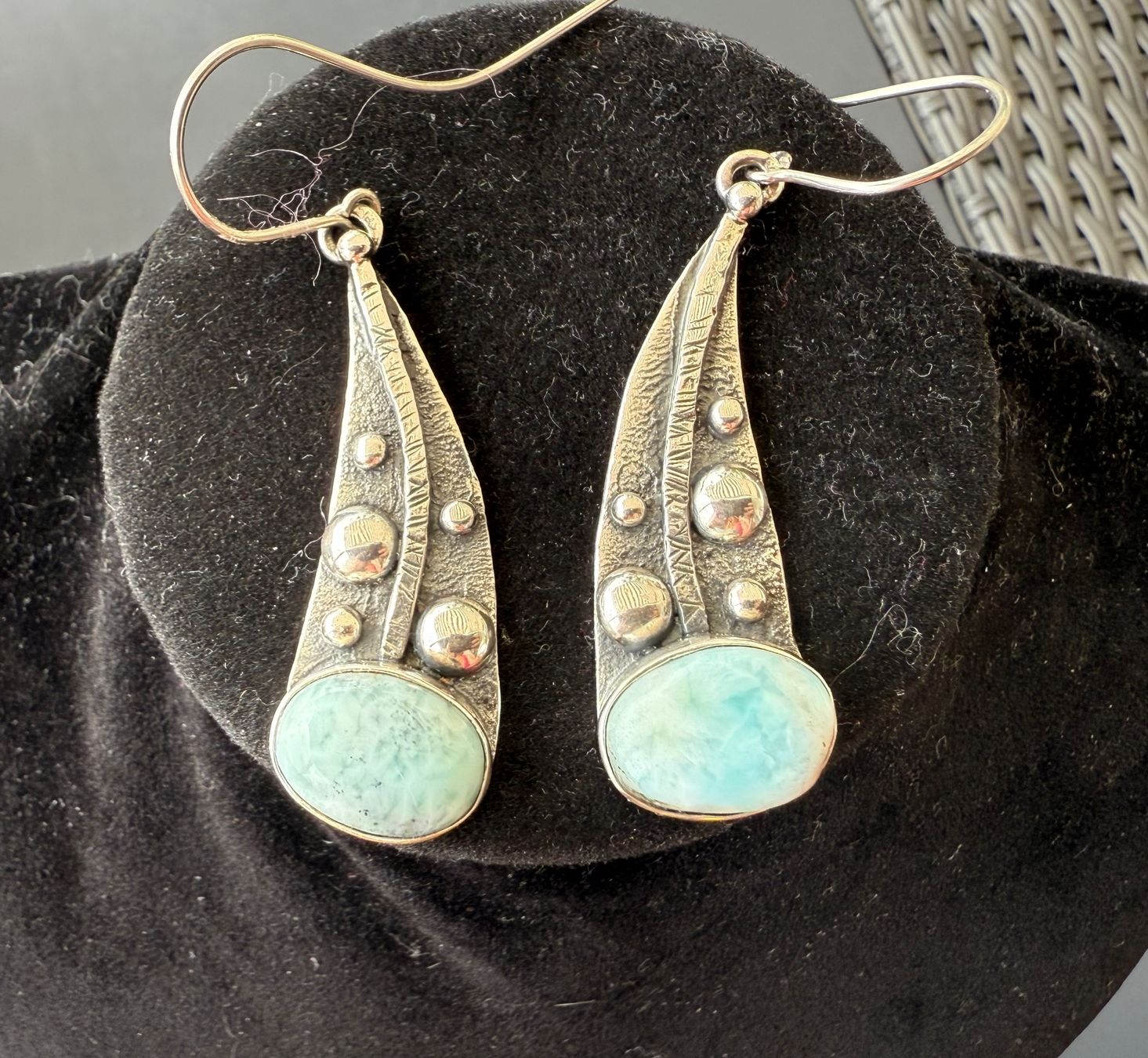 Orecchini pendenti & Orecchini a lobo: Grandiose Handarbeit:  Silberohrringe mit Larimar – Nuovo e nell'imballaggio originale da Ebikon venduto da elischka 4