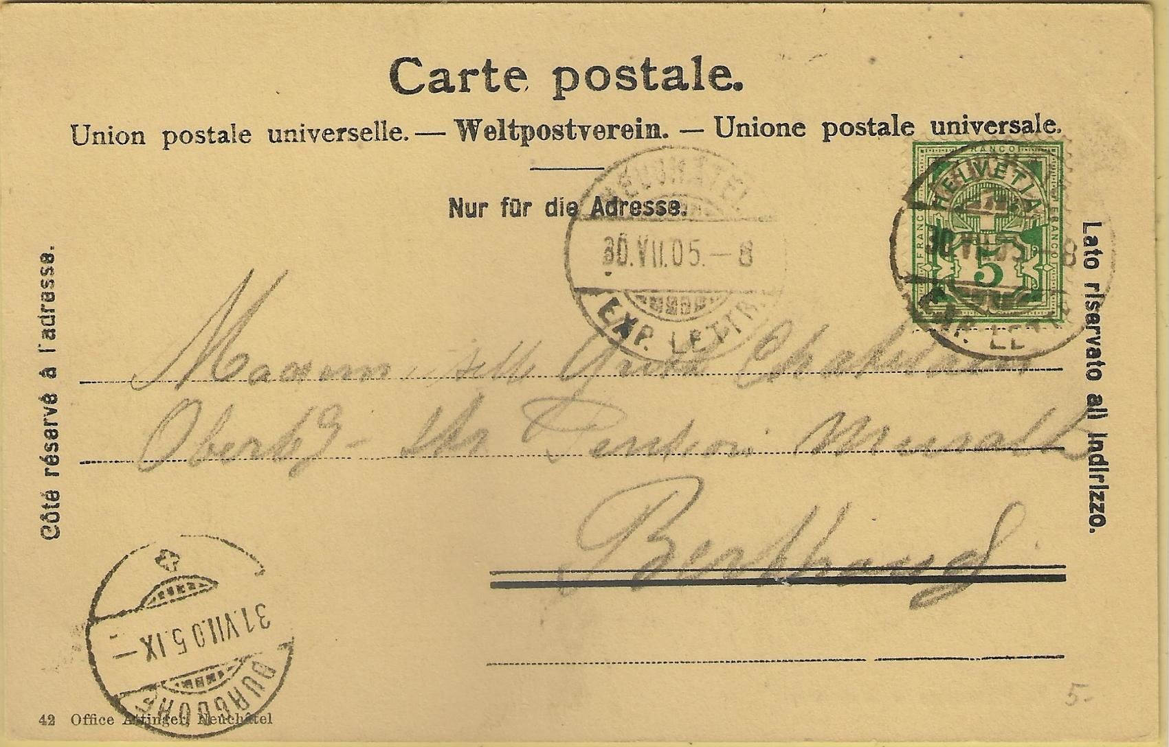 Cartoline postali: Neuchatel - Le Collegiale et le Cloitre – Usato da Ettingen venduto da Kartenplanet 1