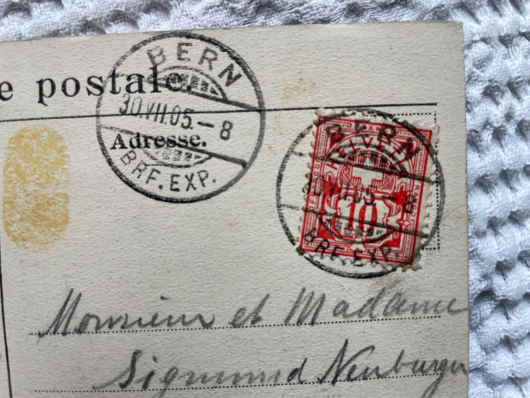 Cartoline postali: Antike Postkarte, Stadt Bern 1905 – Usato da Winterthur venduto da Myrtillus 2