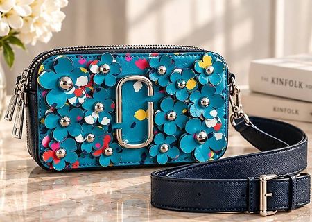Marc Jacobs  sac bandoulière floral bleu turquoise