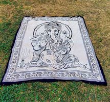 Indisches Badetuch, Picknicktuch Ganesha