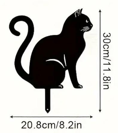 Figuren: Sitzende Katze Gartenstecker Metall (30 cm) – Neu und originalverpackt aus Langenbruck von Gumsi 2