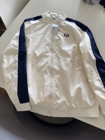 Sergio Tacchini Jacke weiss/dunkelblau Grösse S neu