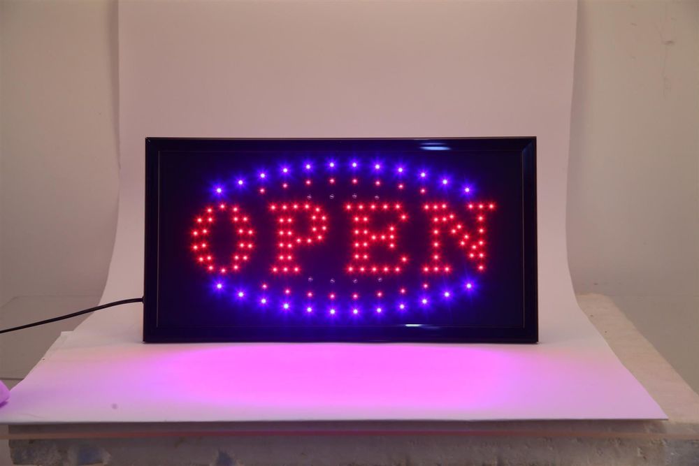 OPEN LED Schild Leuchte Display Leuchtreklame Reklame Leuchtschild