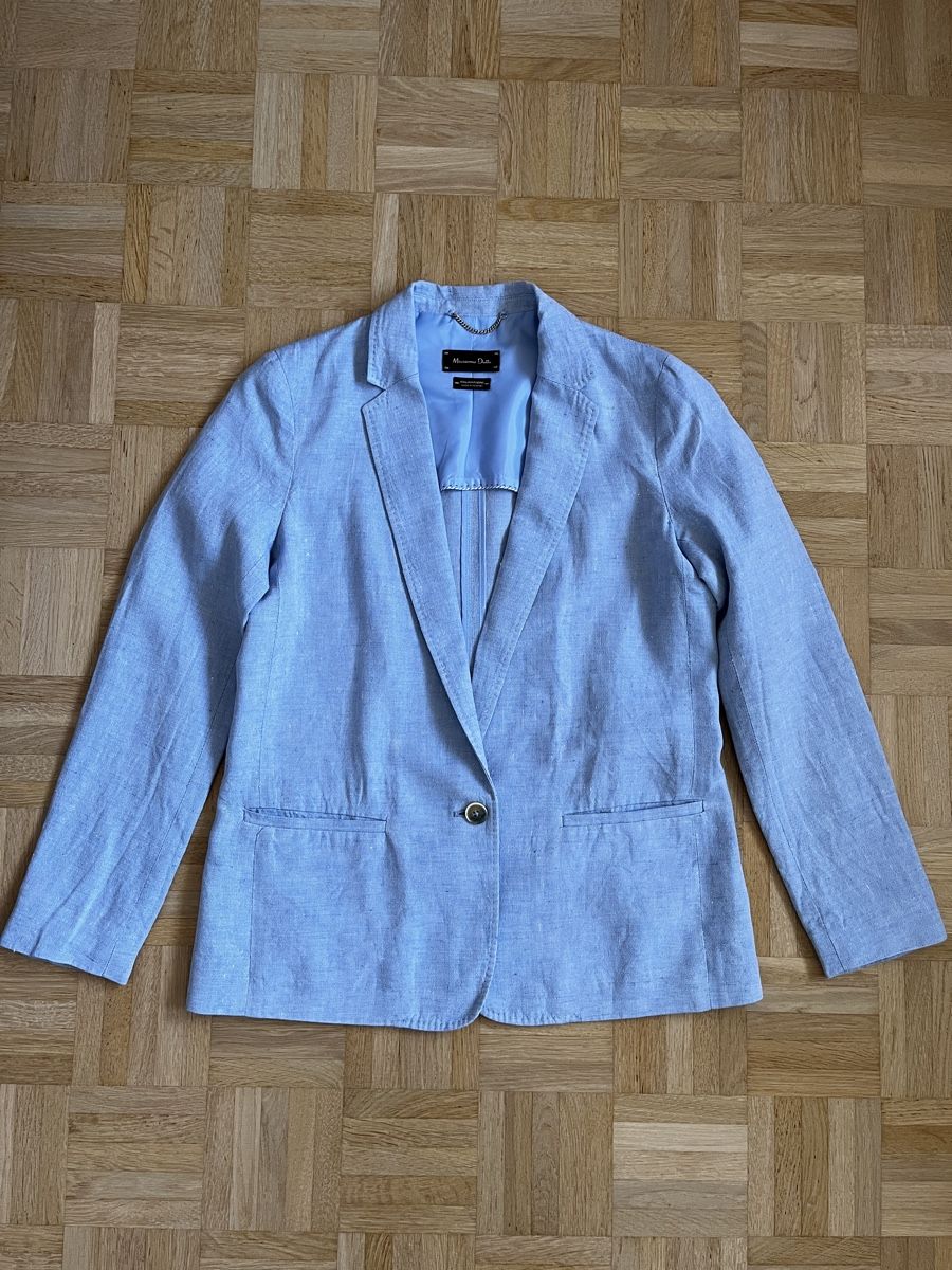 Massimo Dutti Giacche: Massimo Dutti Leinen Blazer, hellblau, Gr. 38, Sommer! – Usato da Zürich venduto da Kleanthy 7