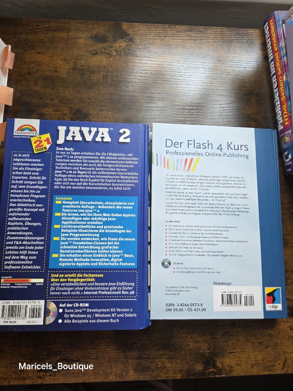 Bücher: JAVA 2 Programming Book, Der Flash 4 Kurs Book Bundle – Gebraucht aus Winterthur von Maricels_Boutique 1